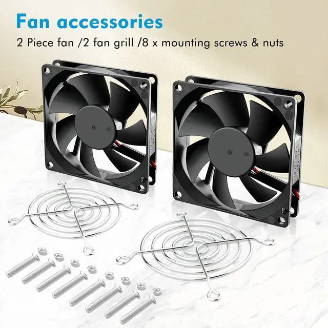 Alt view image 7 of 7 - Wathai 80mm x 25mm 24V Brushless Computer Fan 2Pin 24vdc Small Square Fans for DIY Cooling Ventilation Exhaust Projects 2 Pack