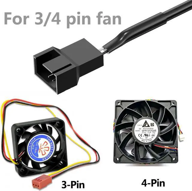 Alt view image 3 of 6 - Delinx 12V Fan Speed Controller, Fan Power Adapter,USB 5V Step UP Boost to DC 12V Adapter, 5-12V Adjustable, with 3/4 Pin Fan Connector Cable, 4.8ft Length