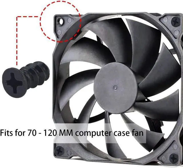 Alt view image 4 of 6 - Black Computer Case Fan Screws (50 Pack)