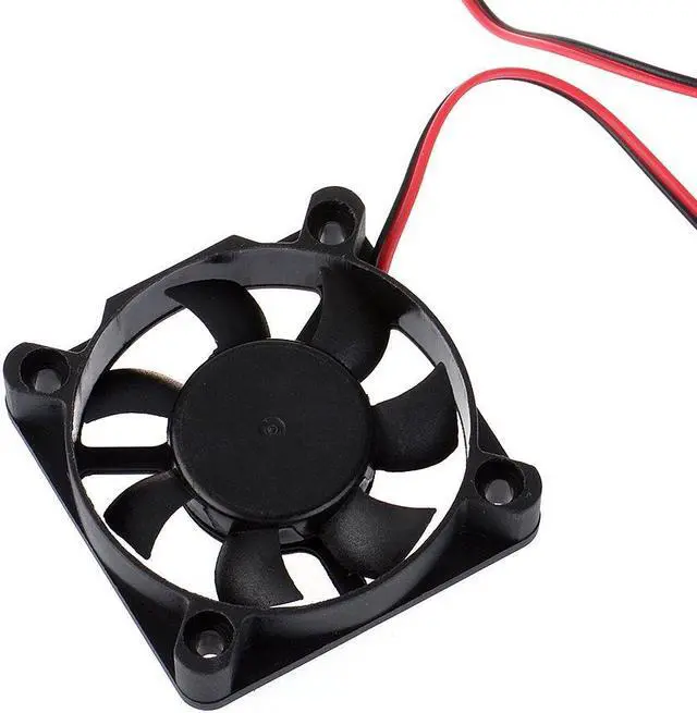 Alt view image 3 of 7 - 2PCS 5010 Silent Brushless Cooling Fan 2 pin Brushless 5CM Fans DC 12V 0.1A 50mm X 50mm X 10mm for Cool 3D Printers Parts PC Case CPU Cooler Sleeve Bearing 7 Blades
