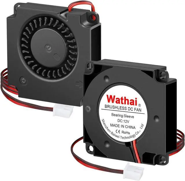 Main image of Wathai 4010 Blower Fan 12v Centrifugal Fan 40mm Computer Case Tiny Fan Micro Turbine 40x40x10 for DIY 3D Printer Cooling 2 Pack