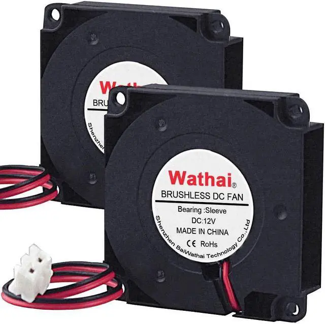 Alt view image 4 of 7 - Wathai 4010 Blower Fan 12v Centrifugal Fan 40mm Computer Case Tiny Fan Micro Turbine 40x40x10 for DIY 3D Printer Cooling 2 Pack
