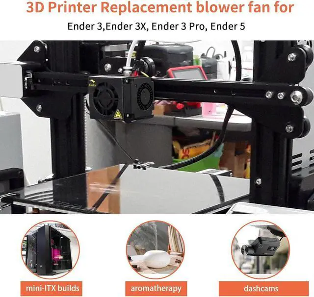 Alt view image 3 of 7 - Wathai 4010 Blower Fan 12v Centrifugal Fan 40mm Computer Case Tiny Fan Micro Turbine 40x40x10 for DIY 3D Printer Cooling 2 Pack