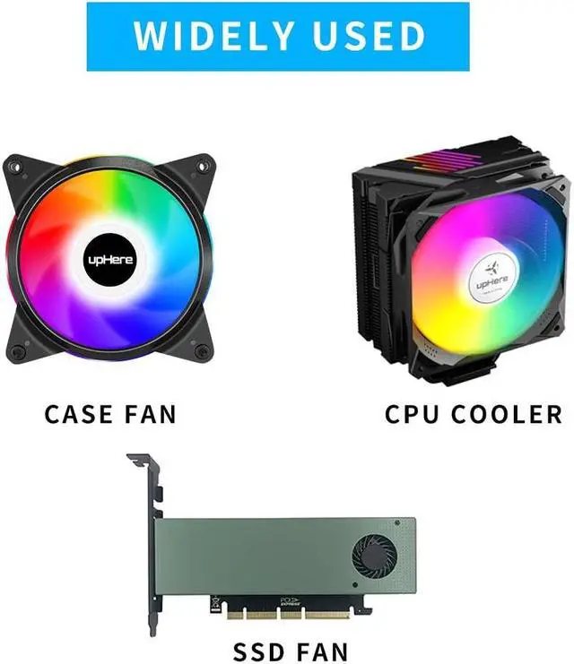 Alt view image 6 of 7 - upHere PWM Fan Extension Cable,PC Fan Splitter Cable Converter for Computer ATX Case 4-Pin/3-Pin Cooling Fan Cable,12.2 inch (5-Pack)