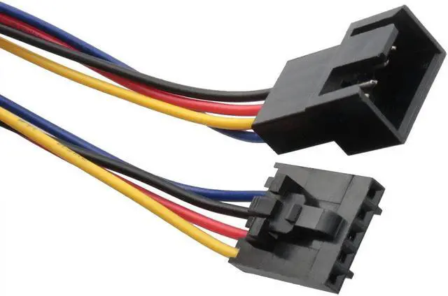 Alt view image 4 of 4 - Fan Adapter Cable 4PCS 17.5cm/6.89inch 5 Pin to 4 Pin Fan Connector Converter Jack CPU Cooling Fan Extension Cable Wire