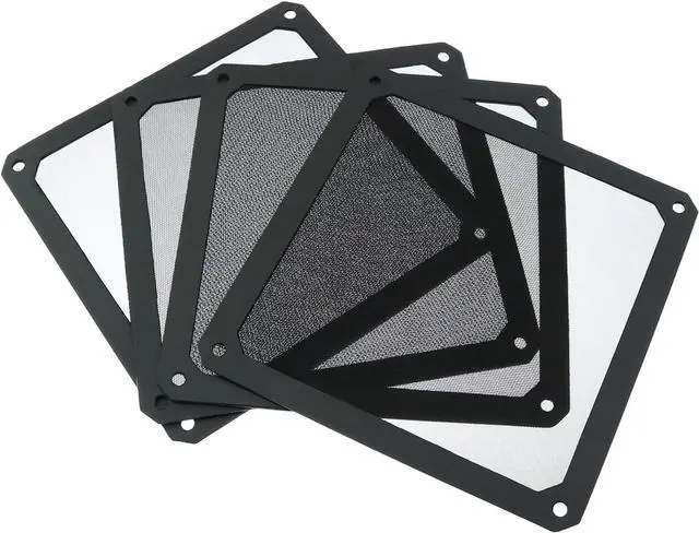 Alt view image 3 of 6 - 4pcs 140mm PC Fan Dust Filter Magnetic Frame Computer Fan Grills Dust Mesh PC Cooler Filter Screen Dustproof Case Covers 14cm x 14cm, Black