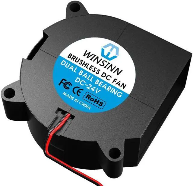 Alt view image 4 of 4 - WINSINN 40mm Blower Fan 24V, 3D Printer Micro 24 Volt Fans Blower 4020 Dual Ball Bearing, Brushless Cooling 40mmx20mm 2PIN (Pack of 2Pcs)