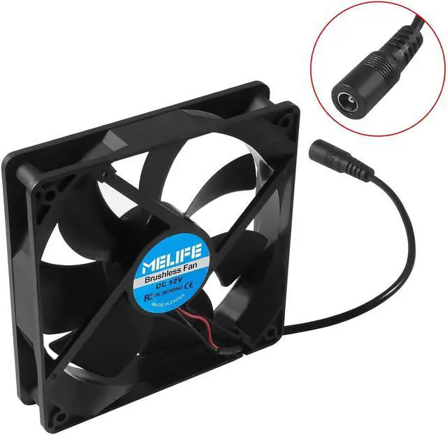 Alt view image 2 of 6 - 110V 220V 120mm x 25mm AC Powered Fan with Speed Controller 3V to 12V Adapter for Xbox DVR Playstation Receiver Cooling Component