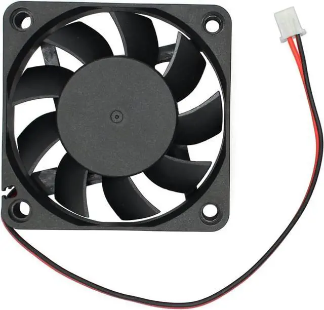 Alt view image 2 of 7 - 2-Pack 60mm by 60mm by 15mm 6015 12V DC 0.10A Dual Ball Bearing Brushless Cooling Fan 2pin
