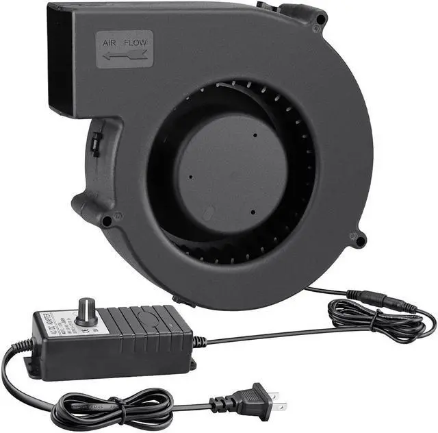 Main image of 140mm x 40mm Dual Ball Big Airflow Centrifugal Blower Fan 12 Volt with AC 110v 220v Variable Speed Controller for DIY Inflatable or Cooling Ventilation Exhaust Projects
