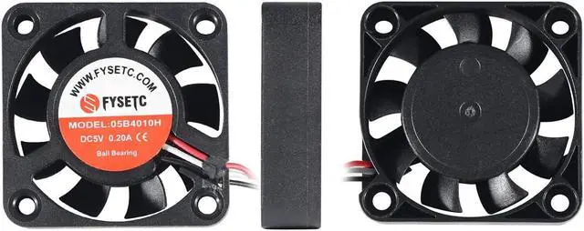 Alt view image 5 of 7 - FYSETC Prusai3 MK3S+ Hotend Part Upgraded Dual-Ball Cool Blower Fan 4010 40x40x10mm DC 5V 0.2A Hot End Cooler Radiator for 3D Printer PrusaMK3 MK3S DIY Accessories -Pack of 2