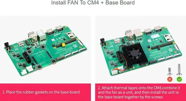 Alt view image 3 of 7 - Dedicated All-in-One 3007 Cooling Fan for Raspberry Pi Compute Module 4 (CM4),PWM Speed Adjustable Low Noise More Convenient, with Thermal Tapes