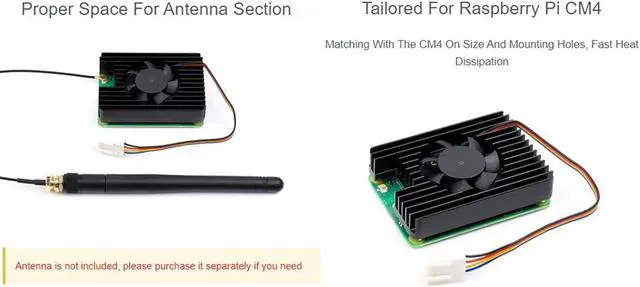 Alt view image 6 of 7 - Dedicated All-in-One 3007 Cooling Fan for Raspberry Pi Compute Module 4 (CM4),PWM Speed Adjustable Low Noise More Convenient, with Thermal Tapes