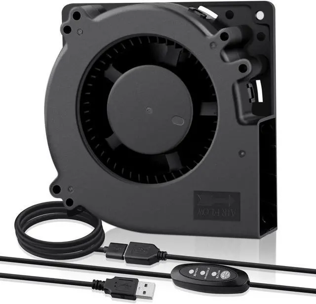 Main image of Wathai 120mm x 32mm USB Blower Fan 5V High Performance with Speed Control for Electronics Computer Components, Home Theater, Receiver,3D Printers Cooling