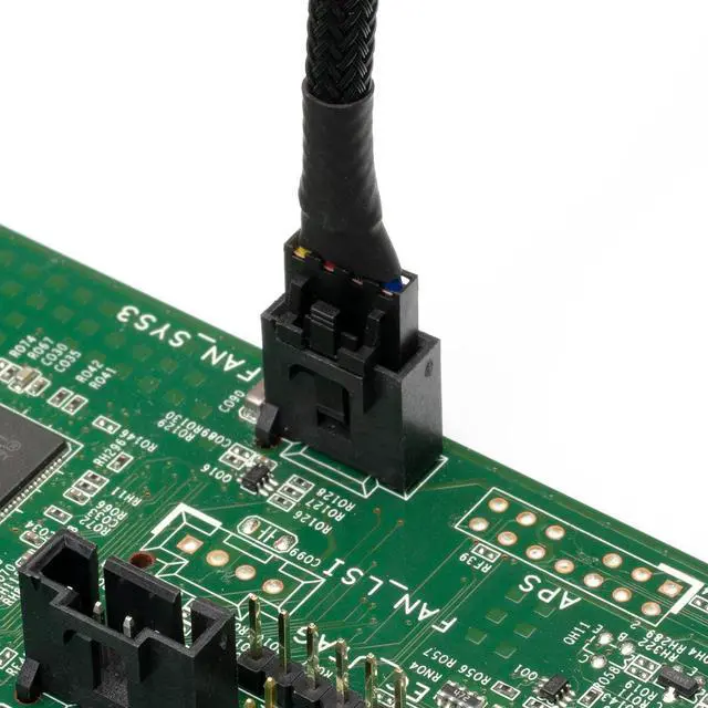 Alt view image 2 of 5 - CRJ Latching 4-Pin Female PWM PC Fan Adapter Cable for Dell Motherboards