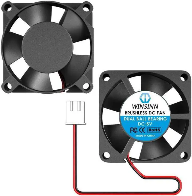 Main image of WINSINN 30mm Fan 5V, 3D Printer Micro 5 Volt Fans 3010 Dual Ball Bearing, Brushless Cooling 30mmx10mm 2PIN (Pack of 2Pcs)