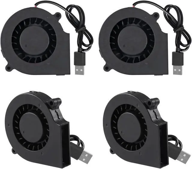 Alt view image 7 of 7 - 4PCS 75mm 5V USB Fan 75mm x 15mm Fan 5V USB DC Brushless Cooling Blower Fan for 3D Printer PC CPU Computer Case Fan Cooler