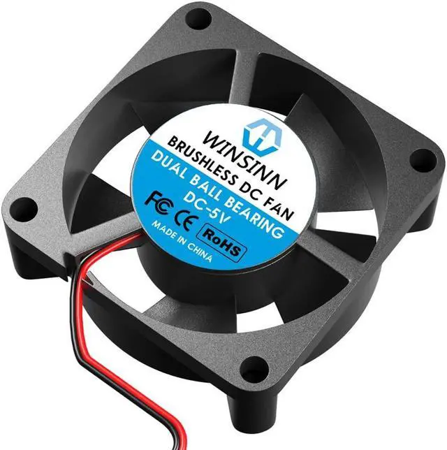 Alt view image 4 of 5 - WINSINN 30mm Fan 5V, 3D Printer Micro 5 Volt Fans 3010 Dual Ball Bearing, Brushless Cooling 30mmx10mm 2PIN (Pack of 2Pcs)