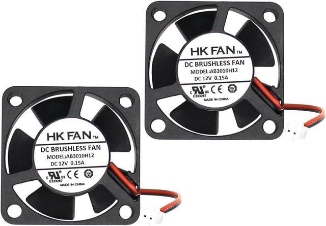 Main image of 2packs 30mm x 30mm x 10mm 3010 12V 0.15A Ball Bearing Brushless DC Cooling Fan 2pin