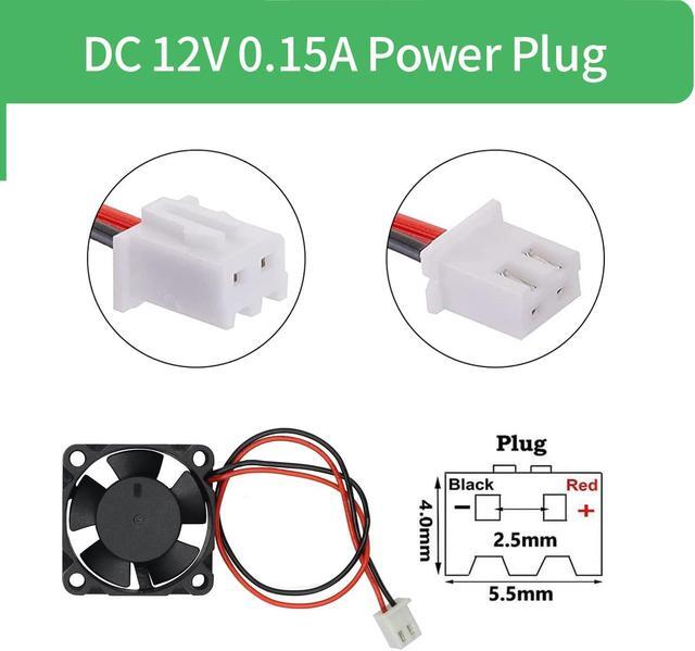 Alt view image 5 of 7 - 2packs 30mm x 30mm x 10mm 3010 12V 0.15A Ball Bearing Brushless DC Cooling Fan 2pin