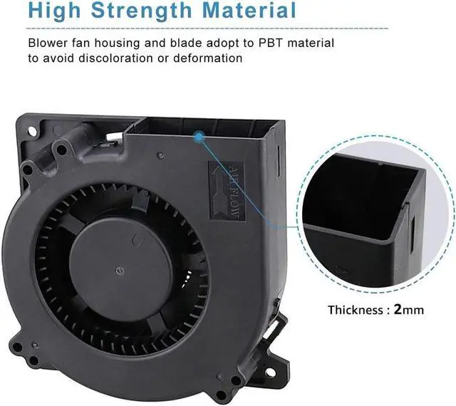 Alt view image 7 of 7 - GDSTIME Brushless Radial Blower Fan High Speed 24V DC Centrifugal Fan 120mm x120mm x 32mm