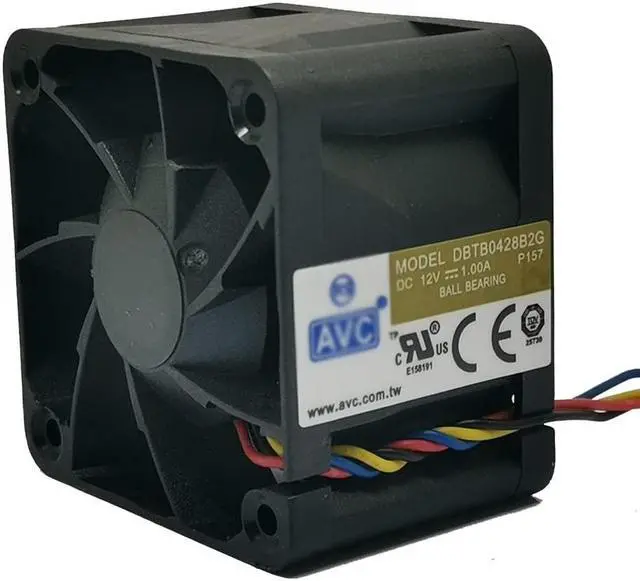 Alt view image 3 of 6 - DBTB0428B2G 40mm Powerful Cooling Fan for AVC 4028 12V 1A High Speed Server Fans 40 * 40 * 28mm Dual Ball Bearing 4-Wire 4Pin PWM