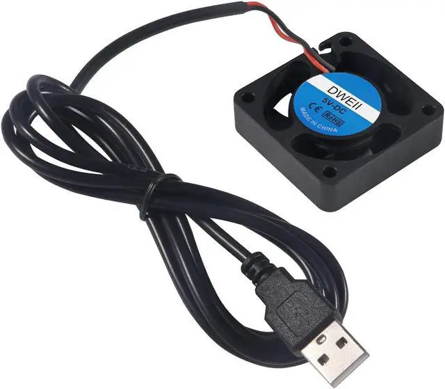 Alt view image 4 of 6 - 4-Pack 40mm x 10mm DC 5V USB Brushless Cooling Fan USB Brushless Cooling Fan 40mm Fan High Performance DC 5V Cooling Fan Speed 4200 RPM Fan
