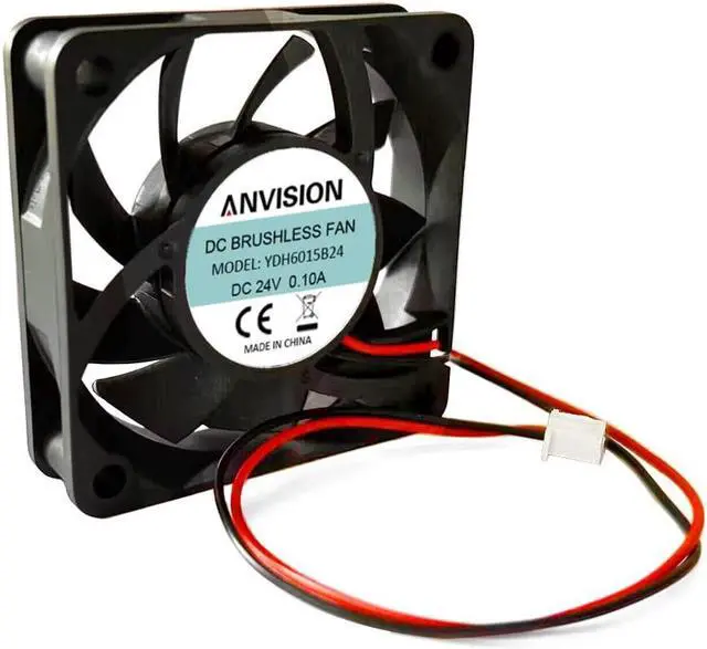 Alt view image 2 of 7 - 2-Pack 60mm x 15mm DC 24V Brushless Cooling Fan, Dual Ball Bearing