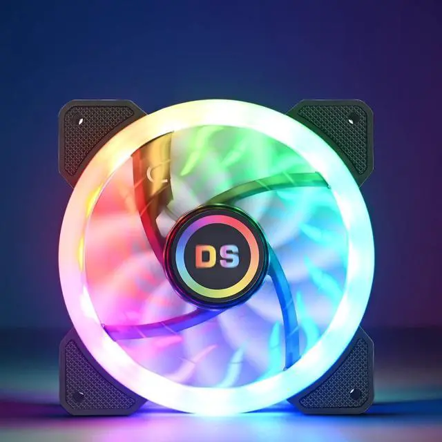 Alt view image 6 of 7 - DS 120MM Ring RGB Case Fans with Controller for PC Cases, Computer Case ATX Full Tower, Middle Tower (LED Fans 3PACK Kit, 2PACK LED Strip, 1st GEN Hub Box, A Series)