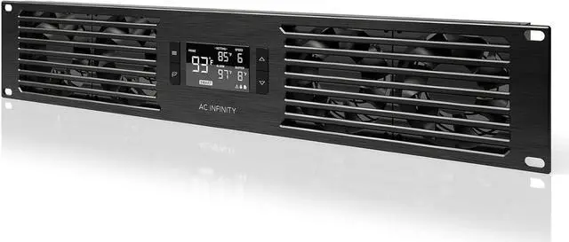 Main image of AC Infinity CLOUDPLATE T7-N, Rack Mount Fan Panel 2U, Intake Airflow, for Cooling AV, Home Theater, Network 19 Racks