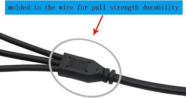 Alt view image 3 of 7 - PNGKNYOCN 35cm 5.5x2.1mm DC Plug to 3 x 3 Pin or 4 Pin Computer PC Case Fan Power Splitter Adapter Cable