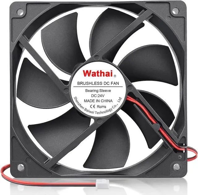 Main image of Wathai 120x120x25mm 120mm 24v Case Fan PC Cooling DC Brushless Motor Fan High Airflow