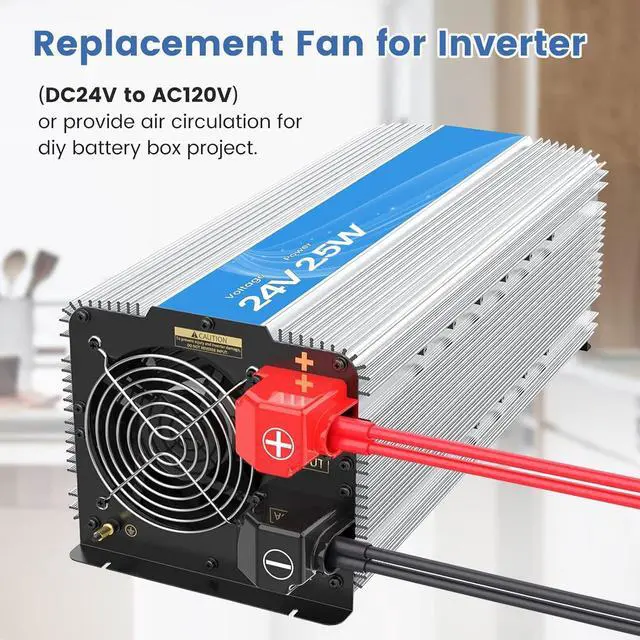 Alt view image 4 of 7 - Wathai 120x120x25mm 120mm 24v Case Fan PC Cooling DC Brushless Motor Fan High Airflow