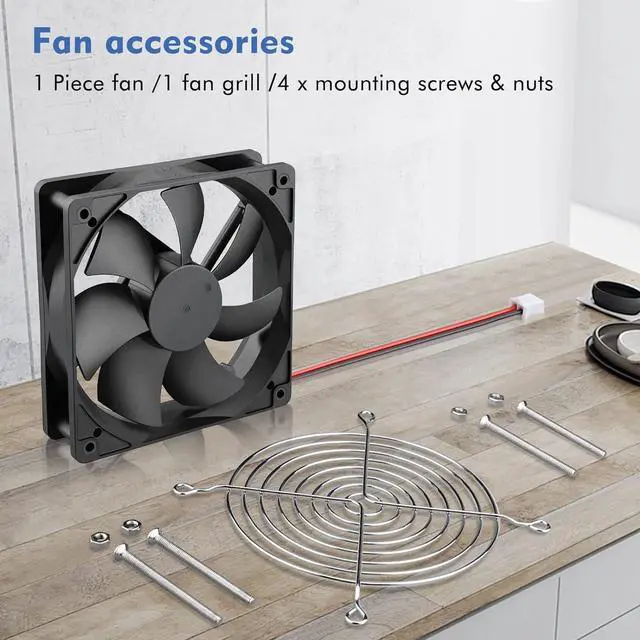 Alt view image 7 of 7 - Wathai 120x120x25mm 120mm 24v Case Fan PC Cooling DC Brushless Motor Fan High Airflow