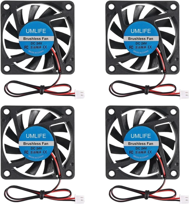 Main image of 4-Pack 24V 60mm Fan 60x60x10mm Dc Brushless Computer Case Fan 2Pin