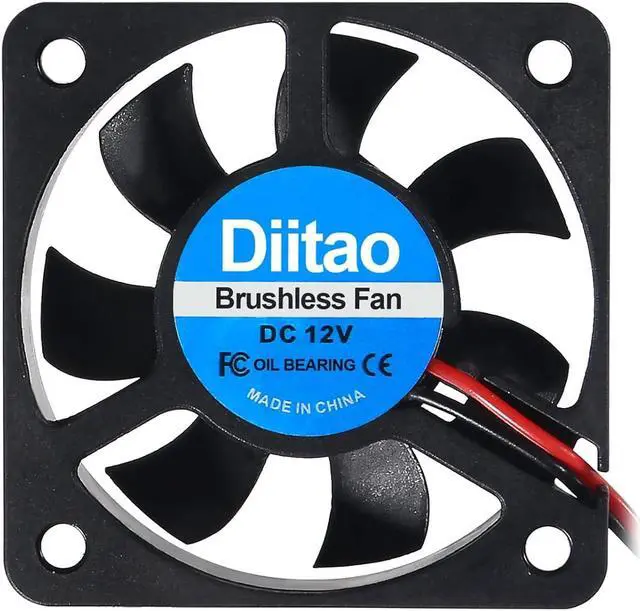 Alt view image 2 of 7 - 4PCS 5010 Cooling Fan,DC 5V 0.08A Silent Quiet DC Brushless Cooling Fan 50x50x10mm 3D Printer Cooling Fans with 2Pin Wire Oil Bearing Fan Computer Fan CPU Cooler 7 Blades (DC 12V)