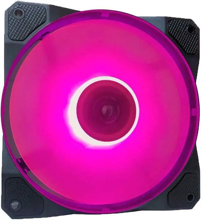 Alt view image 2 of 6 - APEVIA CO1012L-PK Cosmos 120mm Pink LED Ultra Silent Case Fan w/ 16 LEDs & Anti-Vibration Rubber Pads (10 Pk)