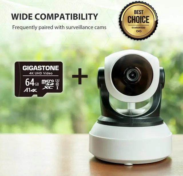 Alt view image 3 of 6 - Gigastone 64GB 2-Pack Micro SD Card, 4K UHD Video, Surveillance Security Cam Action Camera Drone Professional, 90MB/s Micro SDXC UHS-I U3 Class 10