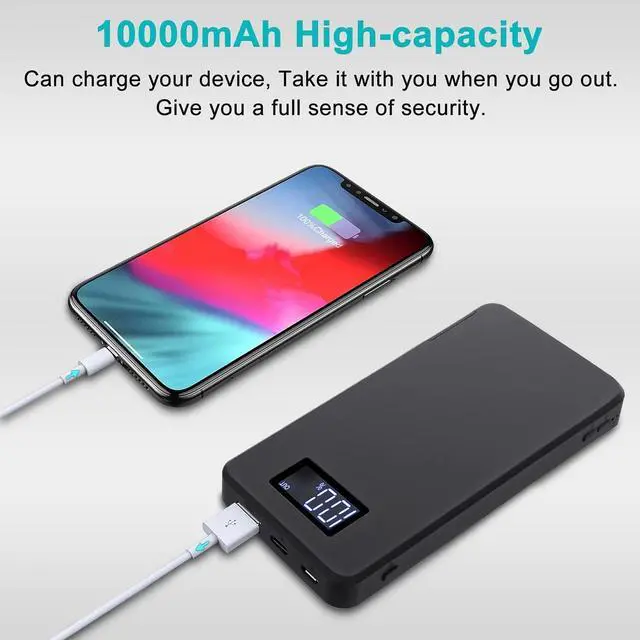 Alt view image 3 of 7 - 64GB Hidden Camera, 10000 mAh 1080P Mini Portable Spy Camera Covert Nanny Video Recorder with Motion Detection Security Cameras for Home, Office- No WiFi