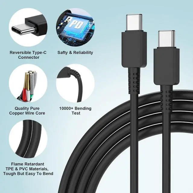 Alt view image 6 of 7 - for Samsung Galaxy Super Fast Charging Cord Type C Charger, 25w Android Phone Charger Block &10ft USBC to USB-C Cable for Galaxy S24 Ultra/S24/S24+,S23 S22 S21 S20 Ultra/Plus,iPad Pro/Air/Mini 2Pack