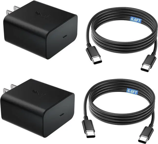 Main image of 2Pack 45W USB C Super Fast Charger, Android Phone Wall Charger Fast Charging with 6.6FT USB Type C Cable for Samsung Galaxy S24 S23 Ultra/S23+/S22 Ultra/S22+/S22/S20/Note 10/20/Z Fold (6.6FT-2Pack)