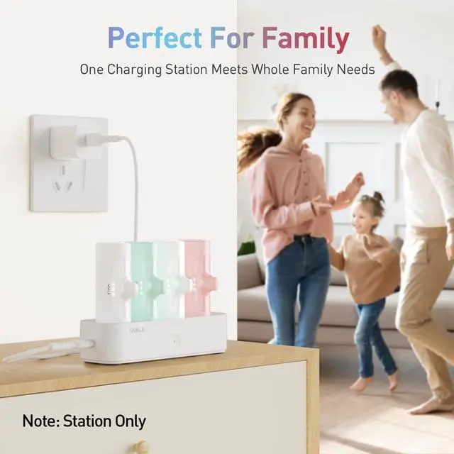 Alt view image 2 of 6 - iWALK Charger Station for Portable Charger 3350mAh,4500mAh,4800mAh Power Bank for iPhone Charging Station Multiple USB-C Family-Sized Charger Station for Home(Station Only), White