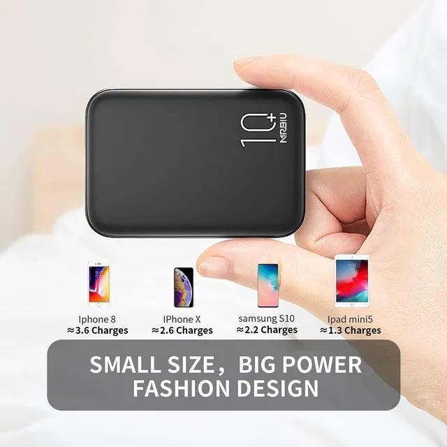 Alt view image 4 of 7 - 5v 2a Heated Vest Battery Pack,Micro Power Bank 10000mah for Heated Jacket,Dual USB LCD Display Portable Charger,External Battery for iPhone, Android etc.