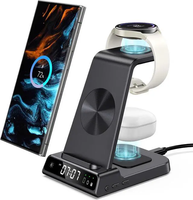 Main image of Wireless Charger for Samsung Devices, 4 in 1 Wireless Charging Station for Galaxy S24 Ultra/S24/S24+/S23 Ultra/Z Fold5/Z Flip, Watch Charger for Galaxy Watch 6/6 Classic/5/5 Pro/4,for Galaxy Buds2 Pro