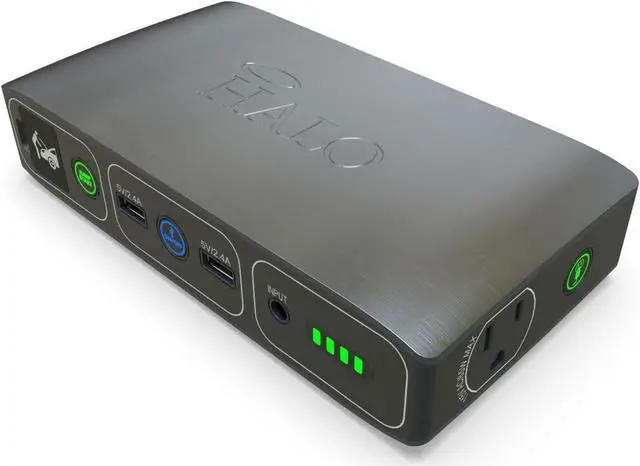 Main image of Bolt 58830 mWh Portable Phone Laptop Charger Car Jump Starter with AC Outlet and Car Charger,usb - Grey