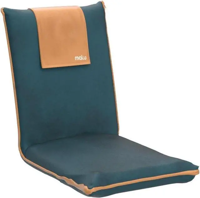 Alt view image 4 of 7 - malu Extra Large Padded Floor Chair w/Back Support - Japanese Chair Meditation Cushion, Comfortable Folding Backrest, Removable Easy Wash Cover