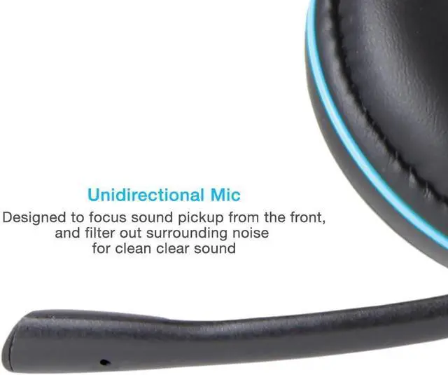 Alt view image 6 of 7 - Cyber Acoustics Stereo USB Headset (AC-5008A), in-line Controls for Volume & Mic Mute, Adjustable Mic Boom for PC & Mac, Perfect for Classroom or Home