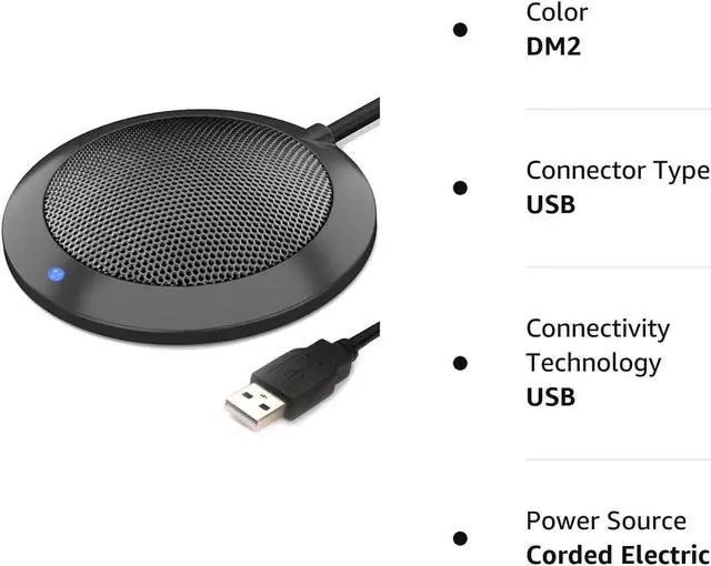 Alt view image 7 of 7 - Conference USB Microphone, Computer Desktop Mic with LED Indicator, TKGOU Plug & Play Omnidirectional Condenser PC Laptop Mics for Online Meeting/Class,Skype,Recording,Chatting,Zoom,(Windows/Mac OS X)
