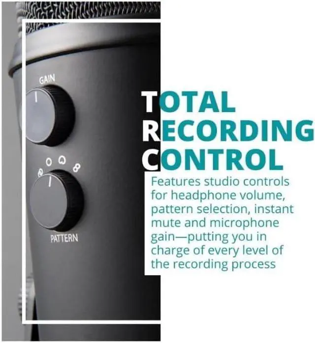 Alt view image 2 of 7 - Blue Microphones Yeti USB Microphone Bundle (Blackout) | Studio Pop Filter, 4-Port 3.0 Hub - Mic is Ideal for Recording, Computer Gaming, Streaming, Podcasts, (3 items)