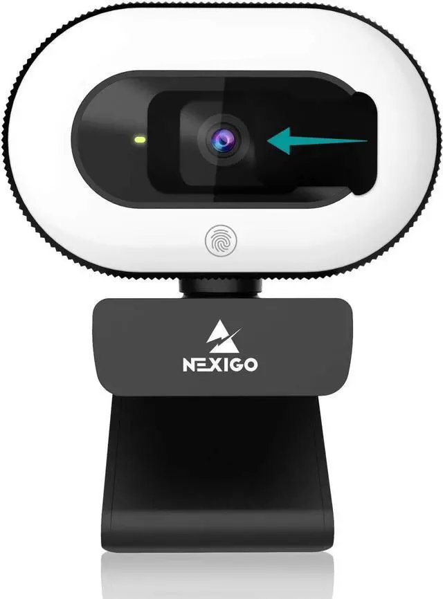 Main image of NexiGo StreamCam N930E with Software, 1080P Webcam with Ring Light and Privacy Cover, Auto-Focus, Plug and Play, Web Camera for Online Learning, Zoom Meeting Skype Teams, PC Mac Laptop Desktop